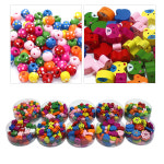 알파벳 꽃 나무 비즈 악세사리 구슬 우드 공예 재료 칼라 부자재 10종