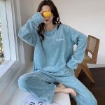 여자 겨울 세트 가을 홈웨어 상하의 잠옷 코디