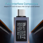 다기능 디지털 디스플레이 DC 전압 전류 측정기 전력계 Type-C 전화 충전 테스터 KWS-2301C 4-30V 0-12A