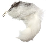 FOXTAIL 100 FOX FUR REAL FUR 푹신한 키체인 참 폭스 테일 테일 비표준 우편 이용 불가