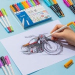 듀얼팁 수성 사인펜 12색 세트