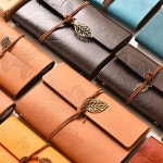 가죽 커버 수첩 75 매 빈 일기 해적 디자인 종이 노트 북 교체용 여행자 메모장 문구