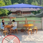 직사각파라솔 폴딩 방수 녹색 두꺼운 매우 3X2 접이식 대형