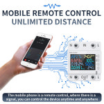 투야 와이파이 전원 계량기 2P AC 에너지 앱 제어 8 인 1 전압 전류 전기 계량기 스마트 라이프 170-270V