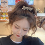 고급 리본 주름 헤어 머리 끈 5P