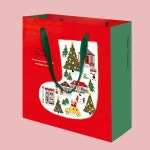 프롬앤투 크리스마스 양말 쇼핑백 10개 세트 1P 선물 종이 가방