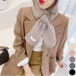 여성 인조퍼 쁘띠목도리 니트 머플러 방한 넥워머