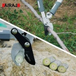 AIRAJ 바이패스 전정 가위 기어 작동 절단 시스템 SK-5 스틸 블레이드 30 보다 두꺼운 가지 45 cm
