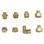 M14 M18 미터법 암수 스레드 황동 엘보 니플 파이프 피팅 어댑터 분무기용 커플러 커넥터