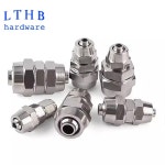 공압 고속 트위스트 피팅 에어 호스 커넥터 구리 니켈 도금 퀵 스크류 스트레이트 푸시