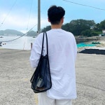 메쉬 숄더백 비치백