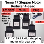 Nema 17 스테퍼 전동 감속기 CNC 3D 프린터용 유성 기어 고토크 금속 기어박스 4 리드 3 71 1 139 1 비율