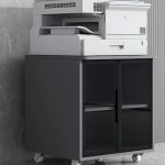 복합기 받침대 수납장 이동식 책장 컴퓨터 모바일 거치대 26하이화이트 노라인판