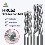 플루트 카바이드 밀링 커터 텅스텐 엔드 밀 CNC 공구 알루미늄 유리 섬유 아크릴 목재 구리 플라 HRC62 3