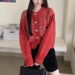 스윗트리 스팽글 도톰니트 가디건 j0577