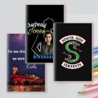 A5 노트북 Riverdale 만화 남쪽 뱀 미적 베티 저그 헤드 존스 우즈 인용 스케치 노트 북