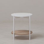 모던하우스 모던하우스 모던하우스 그리드 원형 사이드테이블 화이트오크