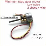 CM12 15BY 2 상 4 선 모니터 PTZ 감속 스테퍼 모터 마이크로 앵글 M3 나사 긴 샤프트 1 298