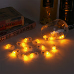 빛나는 파티 LED 총알 풍선 조명 전구색 50개입