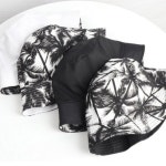 남성 양면 버킷햇 벙거지 야자수무늬 커플벙거지 모자