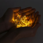 빛나는 파티 LED 볼 풍선 조명 웜색 50개입