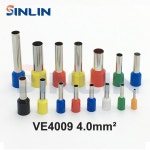 1000 개 몫 압착 단자 튜브 사전 절연 터미널 부트 레이스 페룰 2 황동 VE4009 AWG12 4