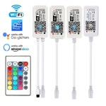 일삼일몰 | 12V 24V LED 스트립 WIFI RGB 컨트롤러 안드로이드 IOS APP 블루투스 호환 매직 홈 IR 제어