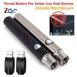 510 스레드 배터리 펜 납땜 다리미 모양 단추 세트 가열 장치 조정 용접용 키트 mAh 350-1100
