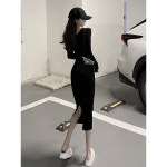섹시롱스커트 옆트임 봄 트임섹시 노턱