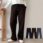 여성 스웨이드 와이드 스타일 허리밴딩 바지