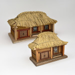 리얼 초가집 모형 대 중 소 전통 장식 인테리어 소품 혼합색상 소 20 x 12 x 13 cm