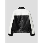 에잇세컨즈 페이크 레더 칼라블록 점퍼 26413zey25