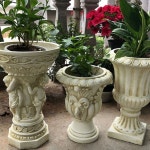 대형 로마 화분 엔틱 정원 장식 소품 유럽풍 받침대 텃밭 조경 스타일 입구 그리스 마당
