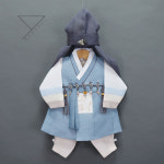 한설 한설한복 기본쾌자 스카이블루 색동 고급남아한복 H5696