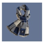 키밍 블루시리즈 여성목도리 체크 숄더 머플러
