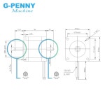 G-Penny-CNC 스테퍼 모터 듀얼 샤프트 57x56 NEMA 23 3A 1 26N m 더블 스테핑 180Oz-in CNC 기계용
