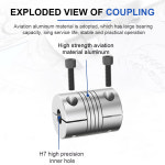 LR 알루미늄 커플 탄성 유형 모터 CNC 샤프트 커넥터 클램핑 커플러 권선 D25L30