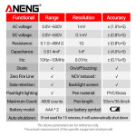 ANENG 카운트 펜 멀티 미터 측정 AC DC 전압 분리형 팁 제로 파이어 라인 고정밀 도구 A3006 4000