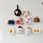 음식 3D 디자인 냉장고 자석 마그네틱 귀여운 포토 사진 홀더 다용도 멀티 가정 카페 현관문 마그넷