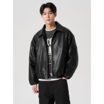 에잇세컨즈 페이크 레더 투웨이 후드 푸퍼 42413ZGY15