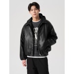 에잇세컨즈 페이크 레더 투웨이 후드 푸퍼 42413ZGY15