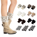 헨리제이에스 앙고라 호피 레그워머 방한 발토시 앙고라무지크림