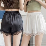 옷자락 여자 데일리 무지 실크 홈웨어 잠옷바지 속바지