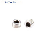 1PCS 수나사 1 8 1 4 3 8 1 2 NPT 육각형 소켓 구리 플러그가있는 용 공압 피팅 BD 01