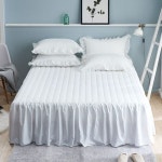 BEDCOVER 매트리스 커버 루시 셔링 침대 스커트 Q 크림
