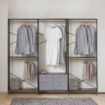 상도가구 모던하임 시스템행거 드레스룸 행거 2400 2단