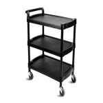 일반형 중형 3단 플라스틱 카트 트롤리 서빙카트 이동 영업용 밀차