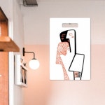 꾸밈 ni469-행잉액자 사랑하는연인 세로대형