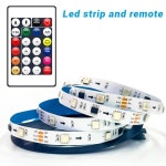 RGB LED 스트립 개별 주소 지정 픽셀 테이프 라이트 룸 Led strip and remote 06 25M 18L SMD5050 IP30DC12V WS2812B 02