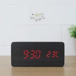 소리에 반응하는 원목디자인 LED시계 Simply SQUARE